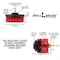 Drill Brush Power Scrubber By Useful Products 5 in W 5 in L Brush, Red R-S-4O-QC-DB - alternate 7
